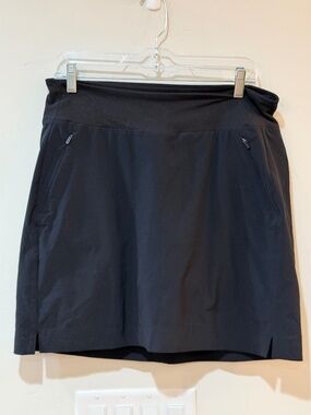 Athleta Soho Skort Skirt in Black Women's Size 10 tall long Athletic